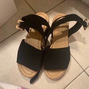 Black espadrille sandals